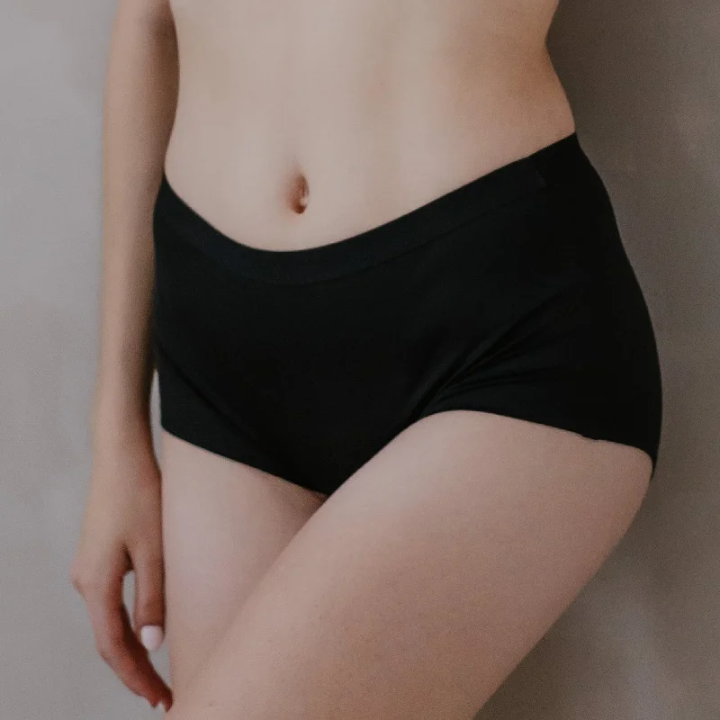 Women's panties for a smooth and comfortable fit under clothing-Jell-ee Sexy Boyshorts in Black (Signature Edition)