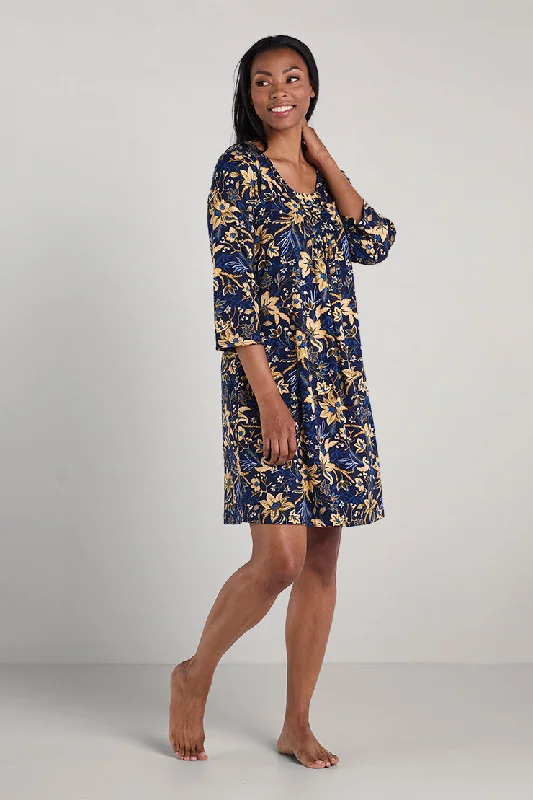Relaxed women's sleep tops for lazy days-Jersey Knit Short Nightgown