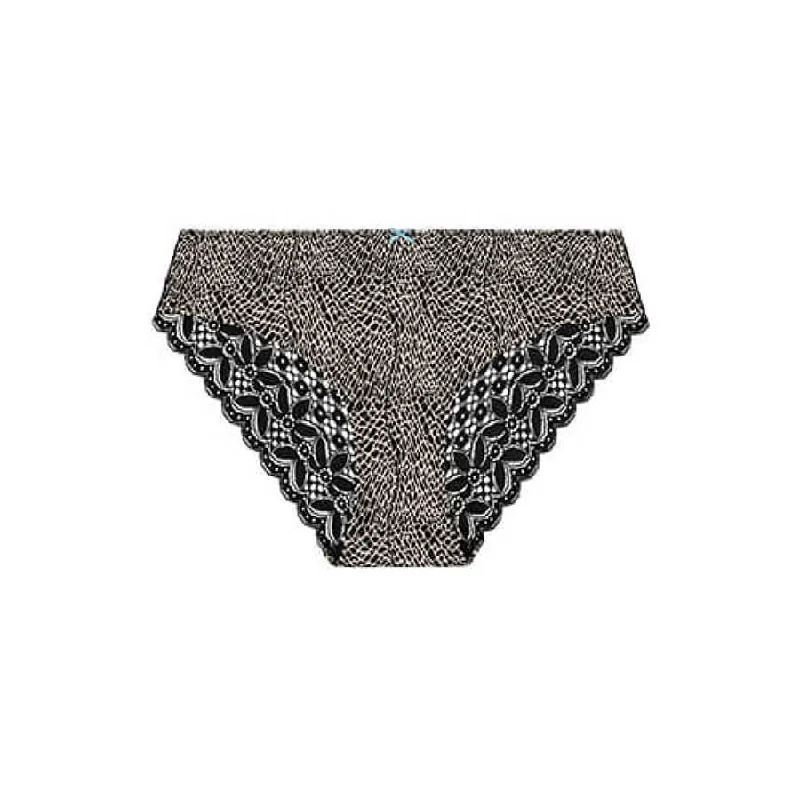 High-cut panties for shaping your legs-Queen of the Nile Lace Bum Bikini Brief - Ebony Black High-cut panties for shaping your legs-Queen of the Nile Lace Bum Bikini Brief - Ebony Black