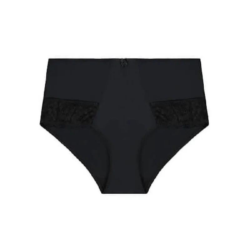 Women's panties for after surgery recovery-Dahlia Lace Full Brief - Black