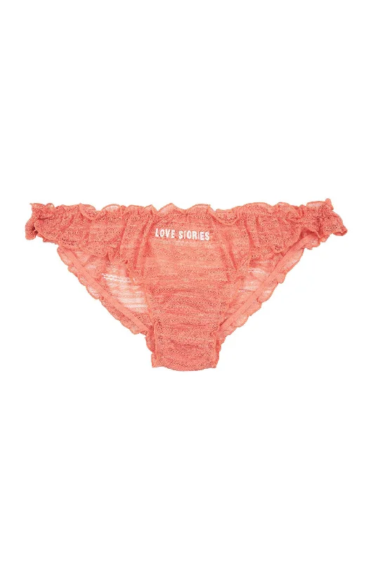 Soft cotton panties for sensitive skin comfort-Love Stories Lola Stretch Mesh Lace Brief | Orange Soft cotton panties for sensitive skin comfort-Love Stories Lola Stretch Mesh Lace Brief | Orange