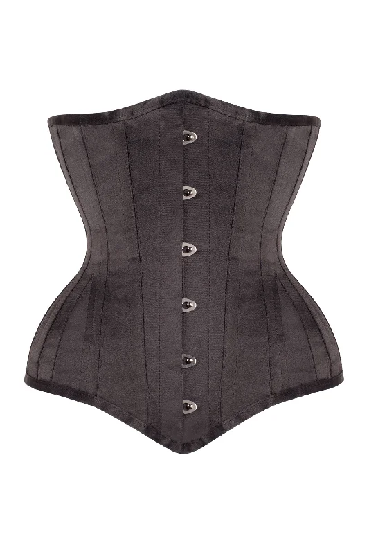 Bustiers and corsets for special occasions and parties-Long Black Underbust Waist Taming Corset Bustiers and corsets for special occasions and parties-Long Black Underbust Waist Taming Corset