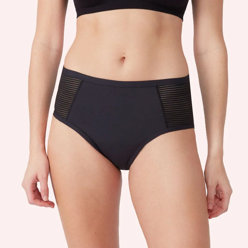 Women's panties for full-figure bodies-Luxe Period Midi Brief