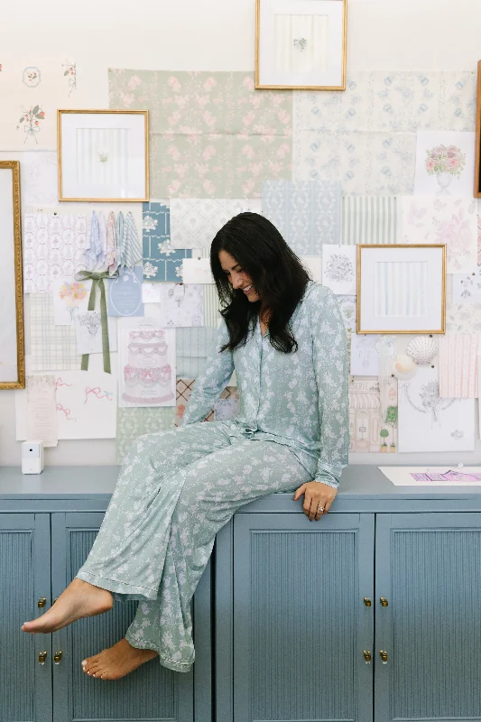 Trendy women's sleep tops for relaxation-the geneva / pajama set