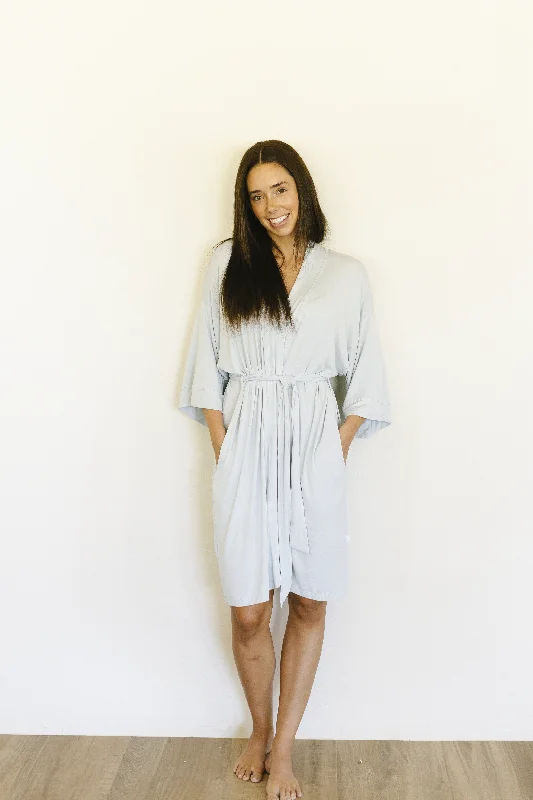 Soft women's sleep tops with fun patterns-misty / robe
