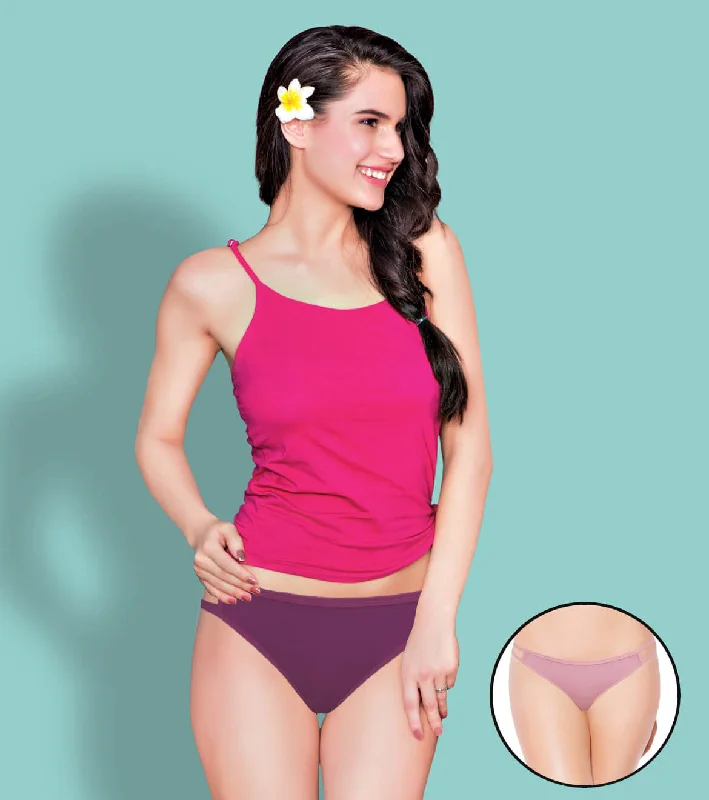 Women's panties with side coverage-Bikini Panty - Multi Color - Pack Of 2-Color And Print May Vary