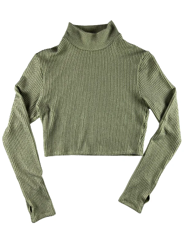 Trendy women's sleep tops with light fabric-Only Hearts Rib Mock Neck Top