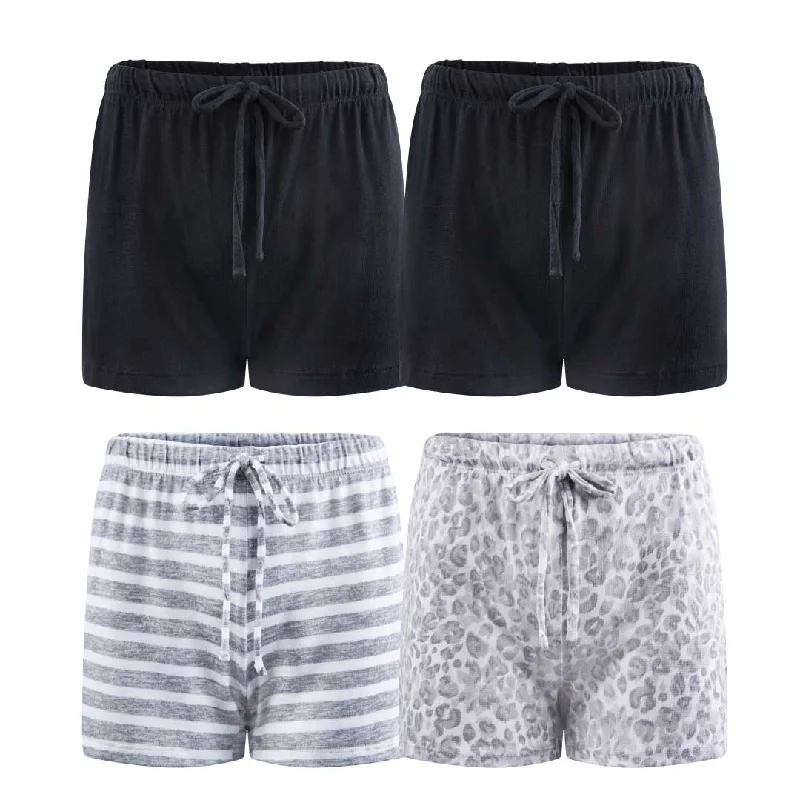 Black and Grey Stripes with Leopard Print