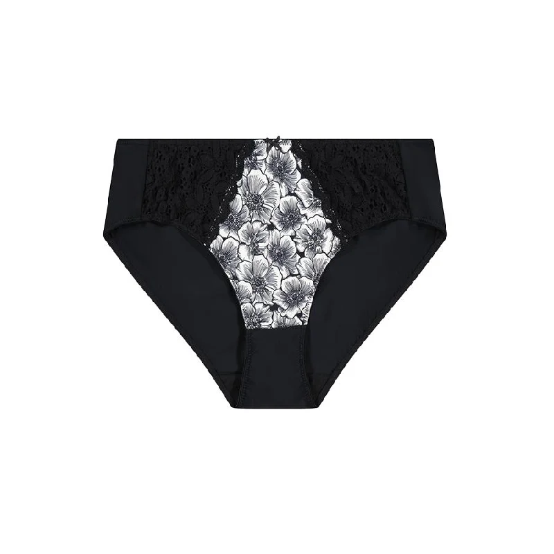 Women's panties for slimming effect under clothes-Print Midi Brief - Graphic Floral