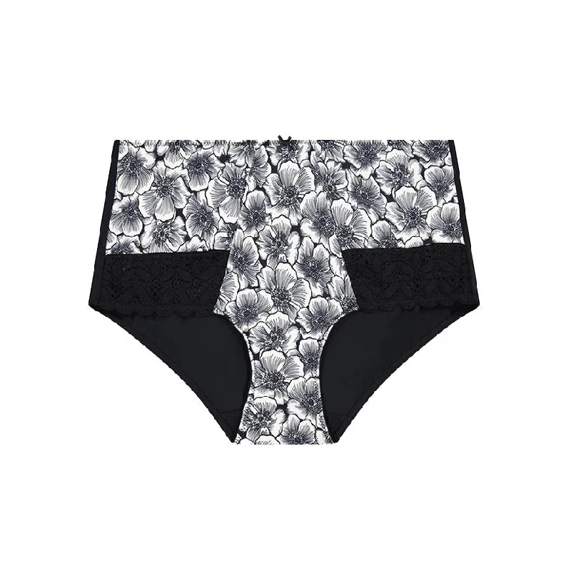 Women's panties for smooth lines under tight clothing-Print Full Brief - Graphic Floral