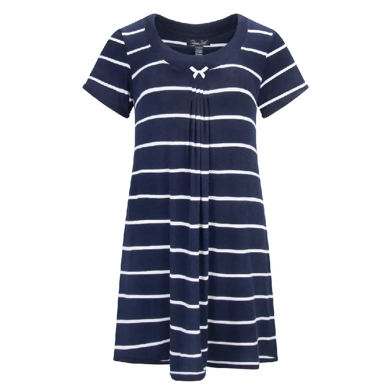 Women's sleep tops with chic lace accents-Rayon Spandex Sleepshirt