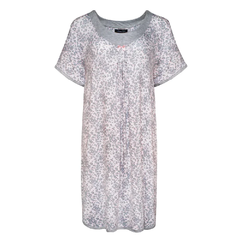 Pink Grey Leopard Print