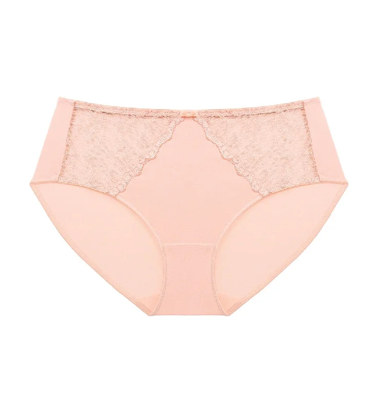 Women's lace panties with side cutouts-Sculpt Leaf Hipster