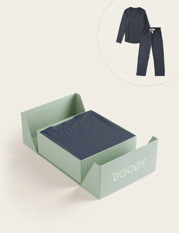 Women's sleep tops for a relaxing evening-Set Giftbox - Goodnight Raglan Sleep Top & Goodnight Sleep Pants - Storm