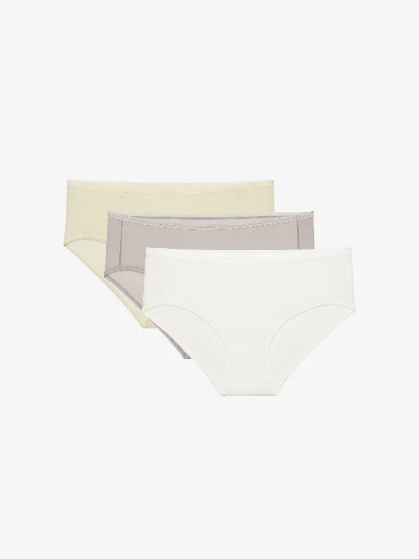 Seamless cotton panties for smooth fit-Silk Blend Briefs (3 Pack)