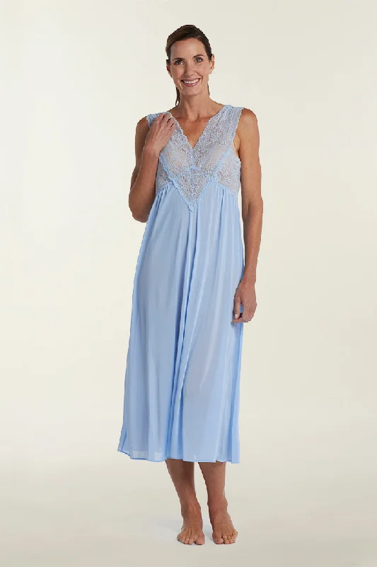 Trendy sleep tops for women with modern style-Vintage Lace Nightgown