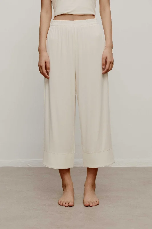 Cozy women's sleep tops with breathable fabric-Silk Modal Pajama Pants