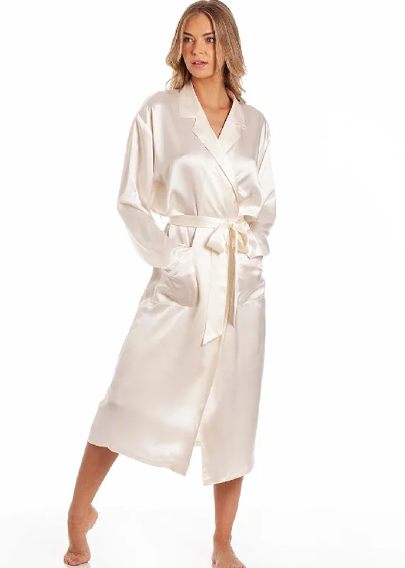 Soft women's sleep tops with relaxed fit-Silk Robe S/M