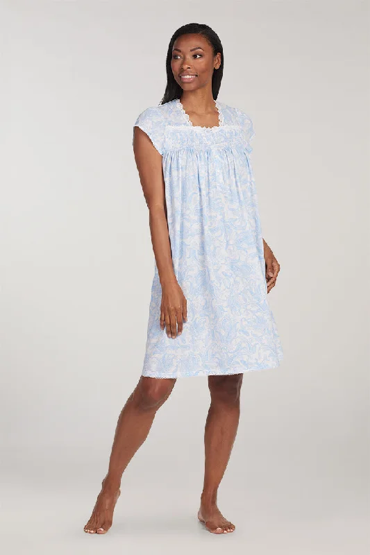 Women's sleep tops for a peaceful night-Silkyknit Short Nightgown