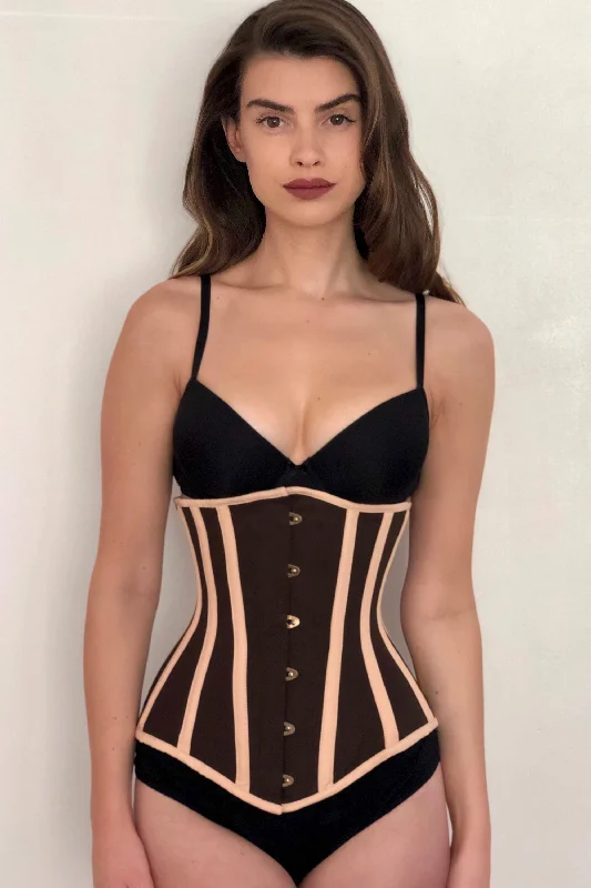 Bustiers and corsets with underwire support-Single Layer Longline Underbust Corset