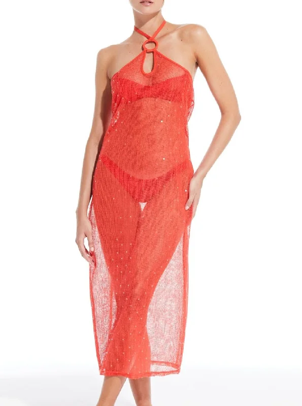 Women's sleep tops for evening relaxation-Solid & Striped: Sequined Samar Dress - S