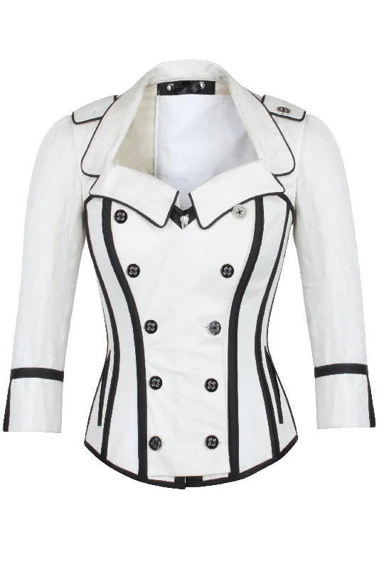 Bustiers and corsets for enhancing waist curves-Steampunk Double Breasted Corset Jacket