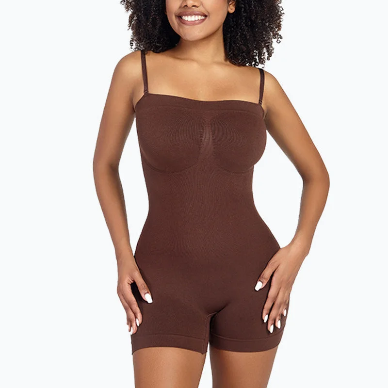 Bustiers and corsets for body contouring-Strapless Slip Tummy Control Shapewear Bodysuit