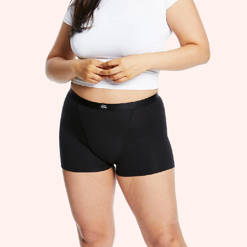 Women's panties for work with full support and comfort-Super Period Short - Black
