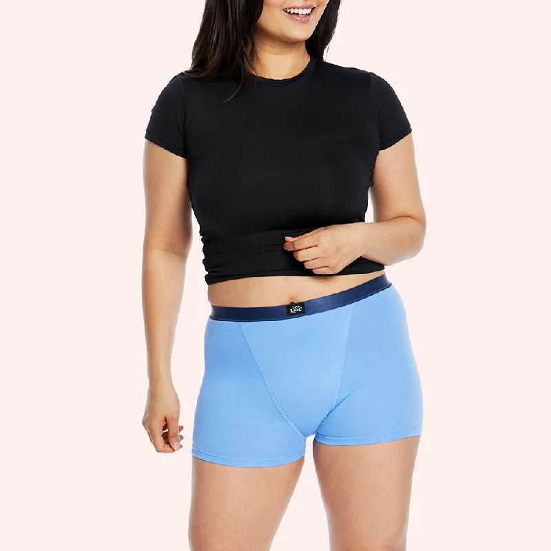 Women's panties with no-show edges for a sleek finish-Super Period Short - Cornflower