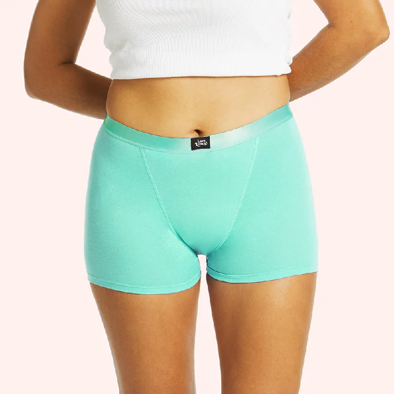 Women's panties for all-body types with great support-Super Period Short - Fresh Mint
