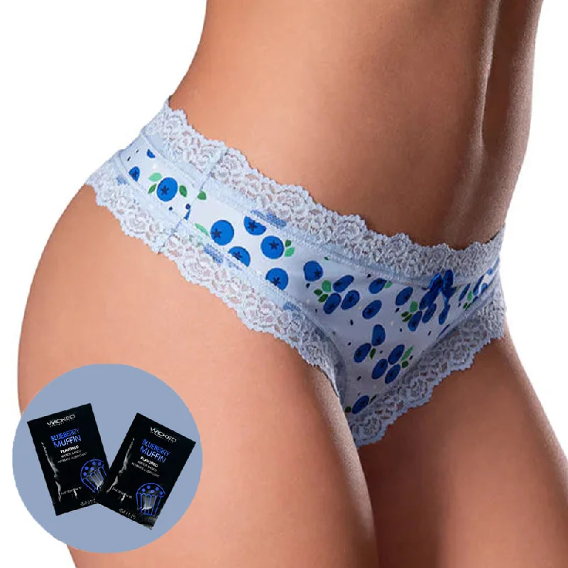 Bustiers and corsets for back support-Sweet Treats Crotchless Thong & Flavoured Lubricant