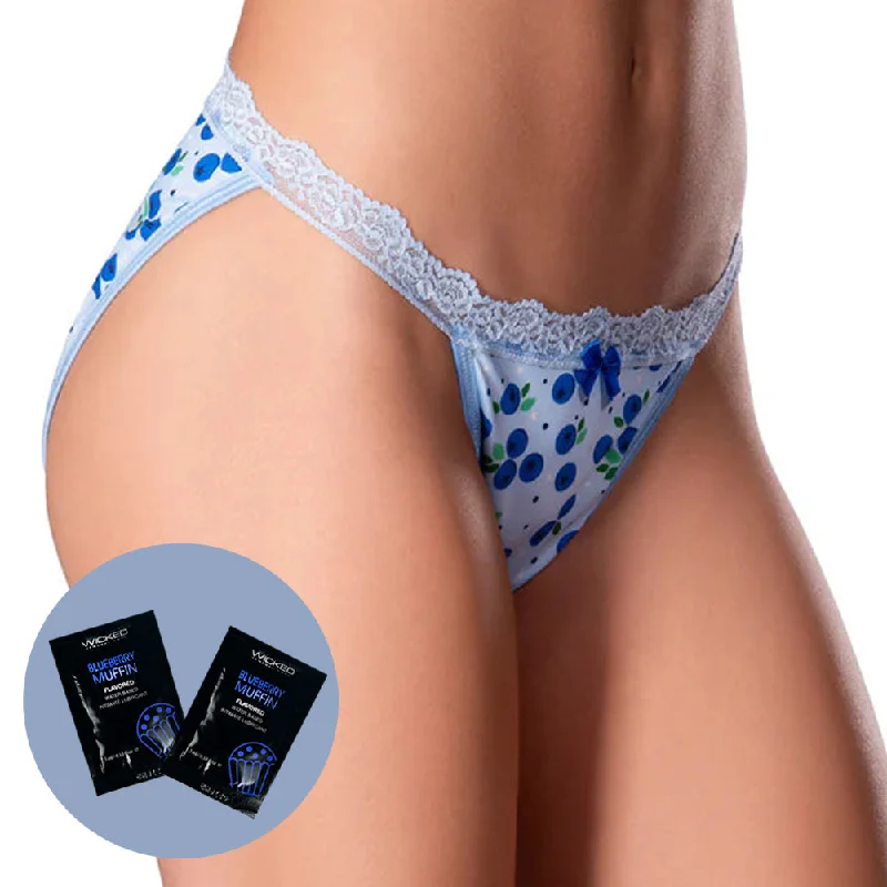 Bustiers and corsets for glamorous looks-Sweet Treats Split-Back Crotchless Panty & Flavoured Lubricant Bustiers and corsets for glamorous looks-Sweet Treats Split-Back Crotchless Panty & Flavoured Lubricant
