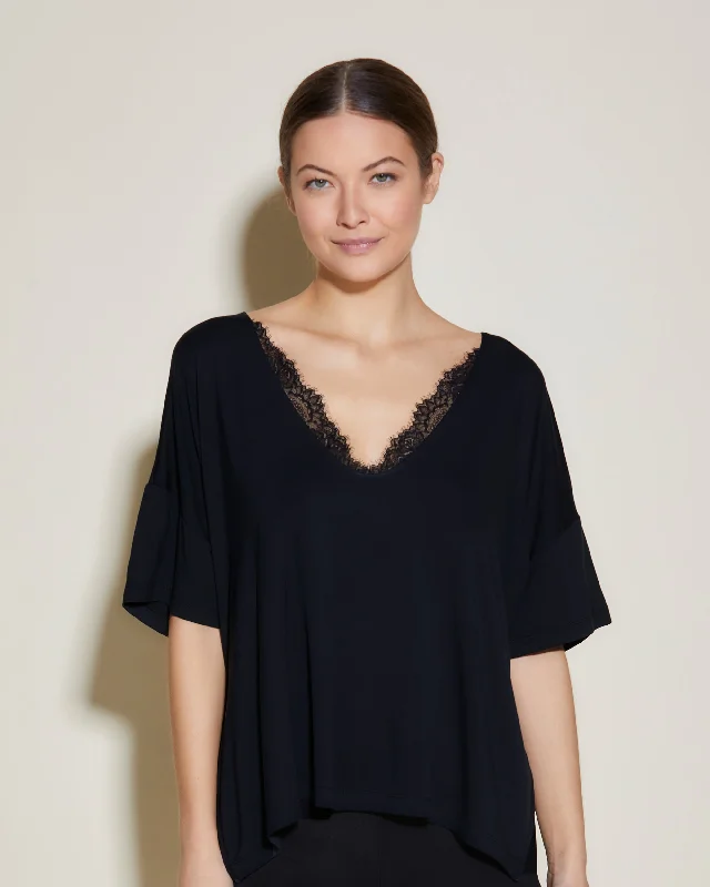 Soft women's sleep tops with classic design-T Shirt