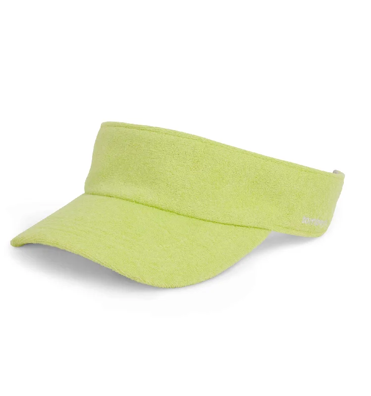Women's sleep tops with comfortable straps for sleep-Terry Cloth Visor - Lime Sorbet