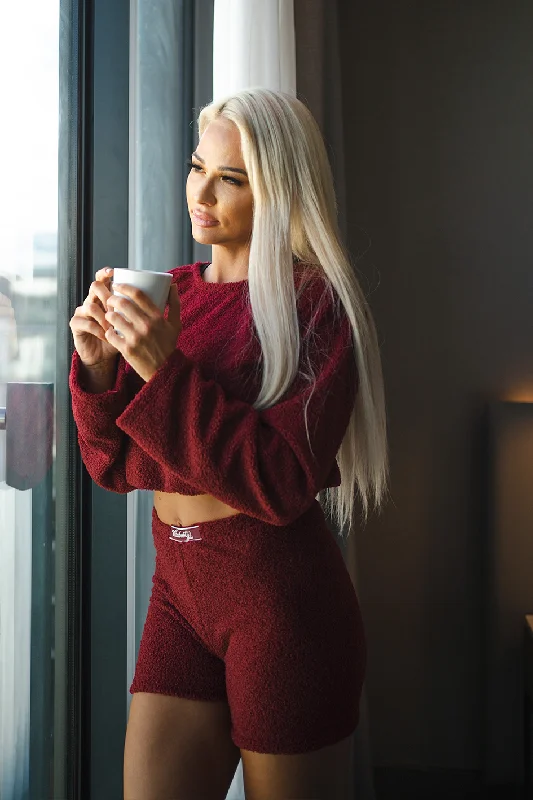 Comfortable women's sleep tops for relaxation time-The Rose Knit Pullover