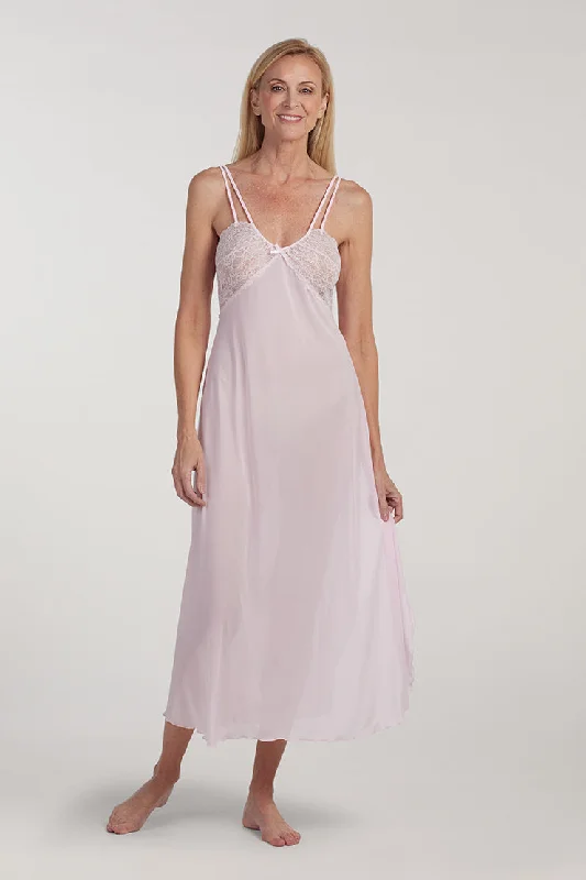 Soft sleep tops for women for bedtime-Vintage Long Nightgown