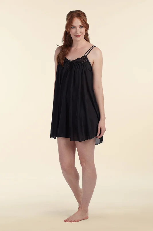 Women's sleep tops for all-night comfort-Vintage Short Nightgown