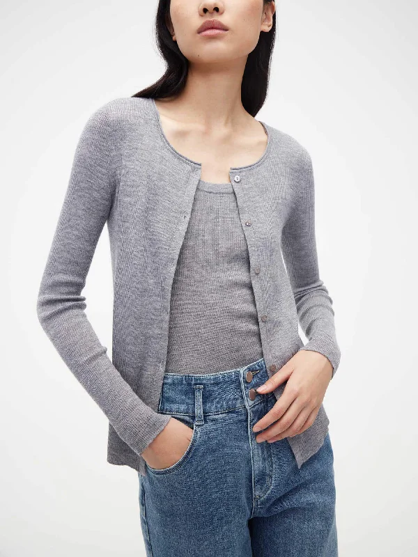 Women's sleep tops with trendy patterns-Washable Wool Cardigan