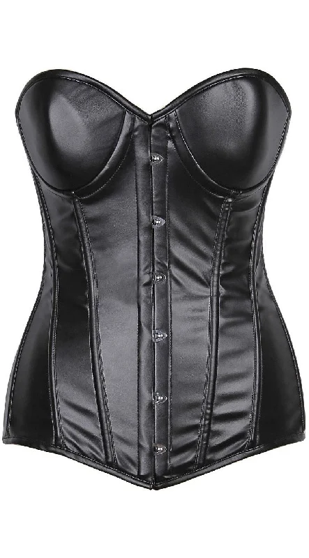 Bustiers and corsets for shaping and lifting bust-Wet Look Underwire Corset