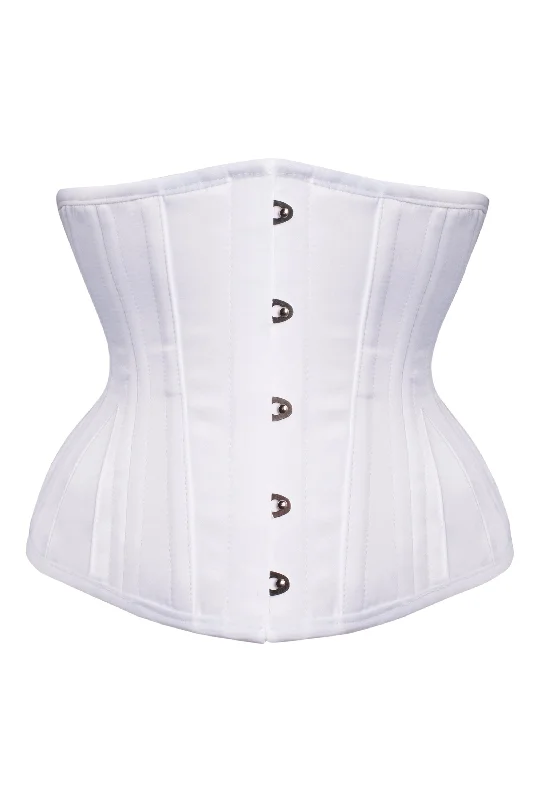 Bustiers and corsets for a chic look-White Expert Waist Training Underbust Bridal Corset