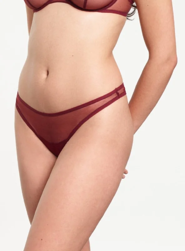 Women's panties for postpartum with extra support-Yasmine Eslami: Jeanne Basic Mesh Thong - Lava Women's panties for postpartum with extra support-Yasmine Eslami: Jeanne Basic Mesh Thong - Lava