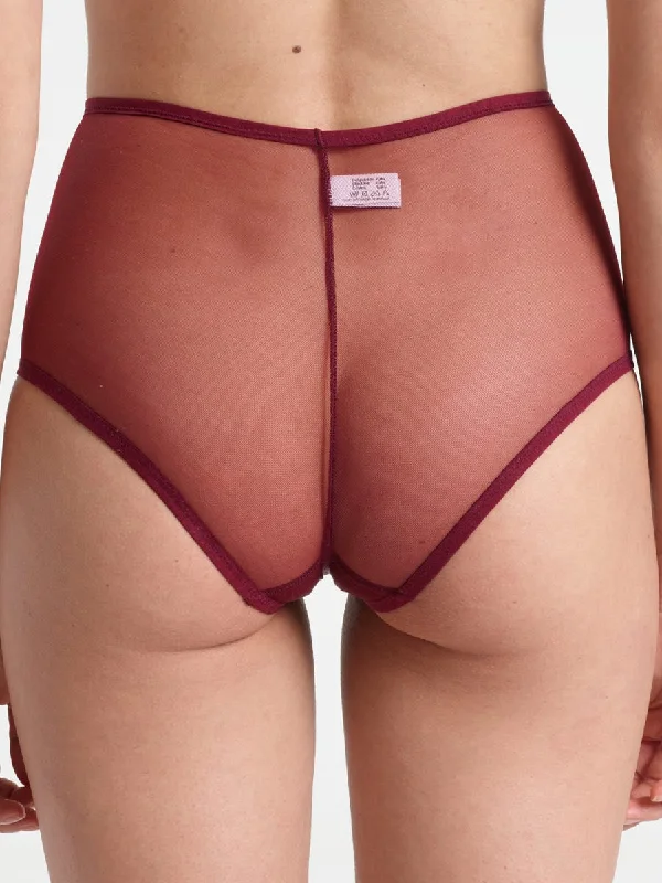 Women's panties with high-cut design for flattering look-Yasmine Eslami: Jeanne High-Waisted Brief - Lava Women's panties with high-cut design for flattering look-Yasmine Eslami: Jeanne High-Waisted Brief - Lava