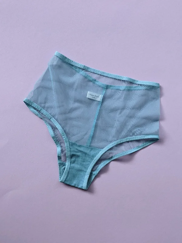 Women's panties with soft waistband for a flexible fit-Yasmine Eslami: Jeanne High-Waisted Brief - Sky Women's panties with soft waistband for a flexible fit-Yasmine Eslami: Jeanne High-Waisted Brief - Sky