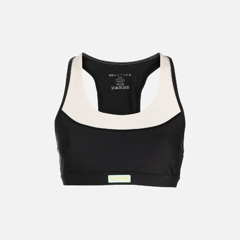 Sports bras for jumping and skipping-P.E Nation Neptune Sports Bra - Black