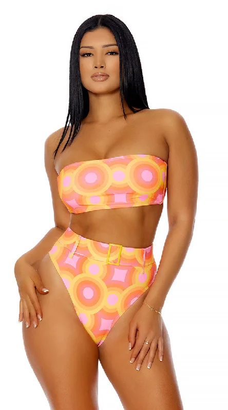 Comfortable panties for plus-size women-Barbados Colorful Bikini