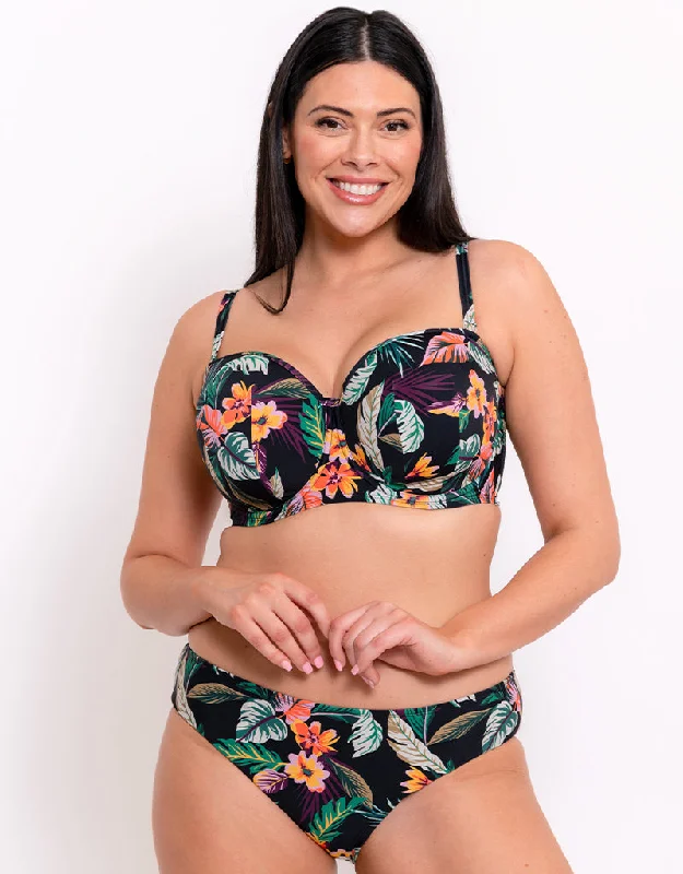 Comfortable everyday panties for women-Curvy Kate Cuba Libre Bandeau Strapless Multiway Bikini Top Print Mix Comfortable everyday panties for women-Curvy Kate Cuba Libre Bandeau Strapless Multiway Bikini Top Print Mix