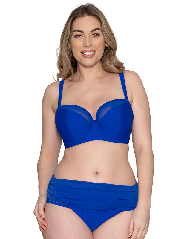 Best cotton panties for sensitive skin-Curvy Kate Sheer Class Padded Balcony Bikini Top Cobalt Best cotton panties for sensitive skin-Curvy Kate Sheer Class Padded Balcony Bikini Top Cobalt