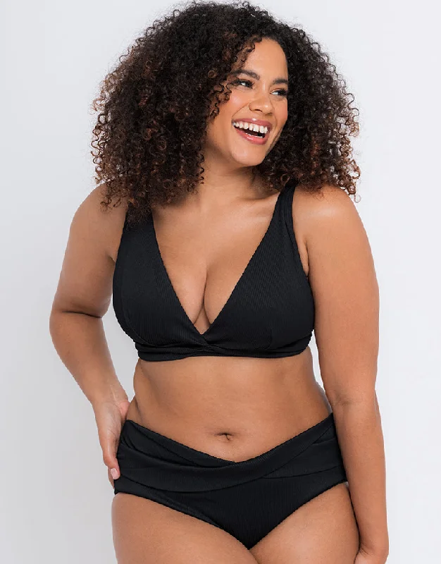 Women's panties for everyday confidence-Curvy Kate Twist and Shout Non Wired Triangle Bikini Top Black Women's panties for everyday confidence-Curvy Kate Twist and Shout Non Wired Triangle Bikini Top Black