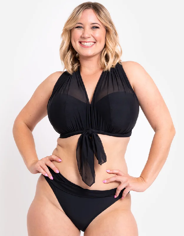 Comfortable panties for plus-size women-Curvy Kate Wrapsody Bandeau Strapless Multiway Bikini Black Comfortable panties for plus-size women-Curvy Kate Wrapsody Bandeau Strapless Multiway Bikini Black