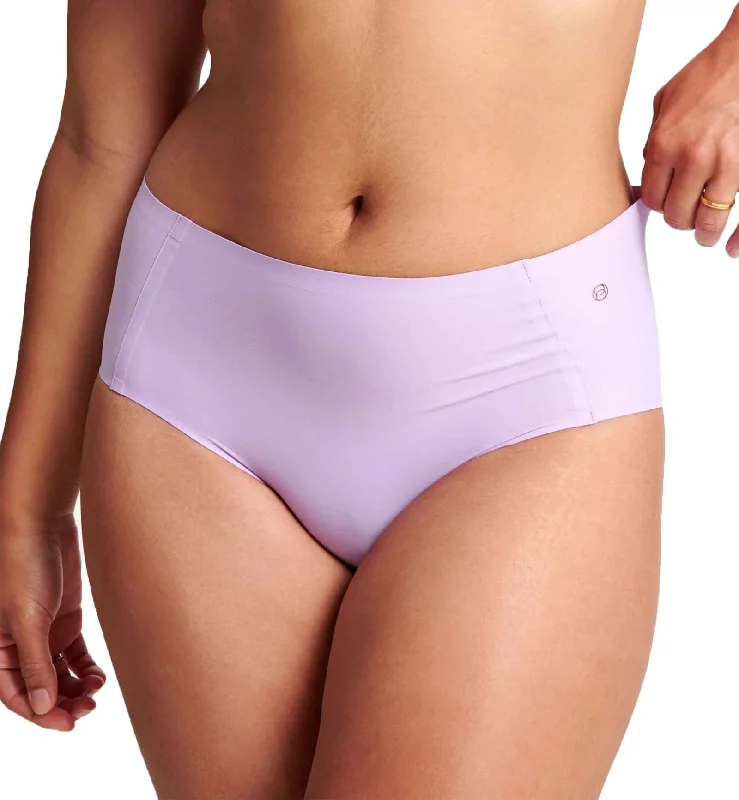 Stretchy lace panties for everyday wear-Evelyn & Bobbie High-Waisted Retro Bikini Panty (1704) - Lavender